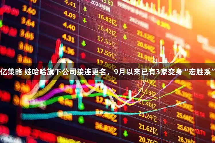 亿策略 娃哈哈旗下公司接连更名，9月以来已有3家变身“宏胜系”